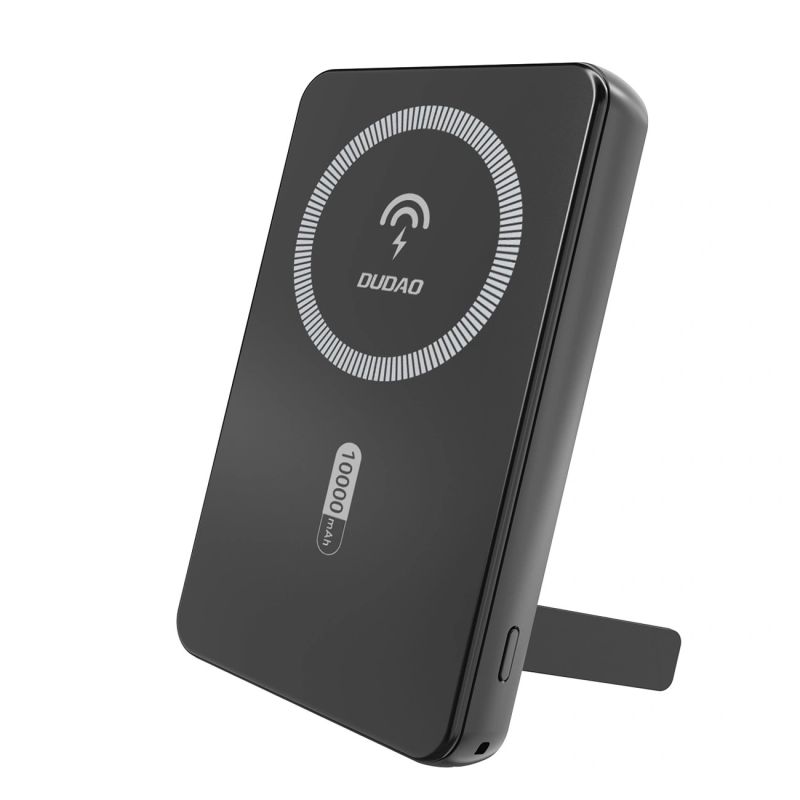 Dudao K14S+ 10000mAh 22.5W Magnetic Power Bank USB-A + USB-C Compatible with MagSafe with Stand - Black