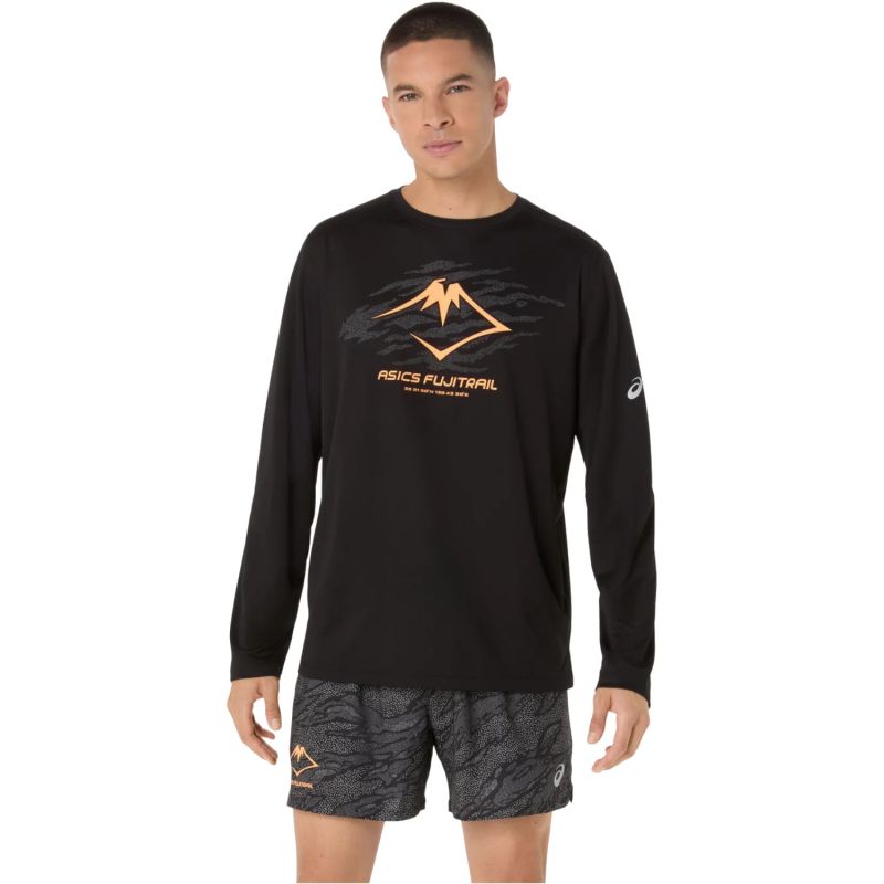 ASICS Fujitrail Logo LS Top 2011D391-001 Black L