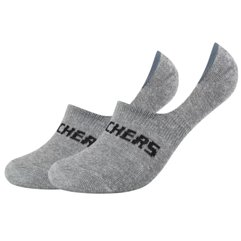 Skechers 2PPK Mesh Ventilation Footies Socks SK44008-9300 Gray 43-46