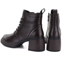 S.Barski Stivali leather ankle on platform, insulated, D&A S.Barski
