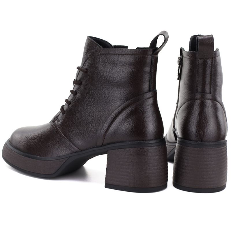 S.Barski Stivali leather ankle on platform, insulated, D&A S.Barski