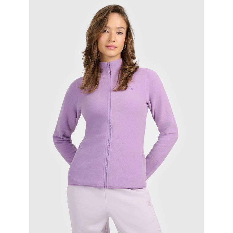Women’s Slim-Fit Fleece Jacket with Stand-Up Collar 4F 4FRAW25TFLEF496-52S