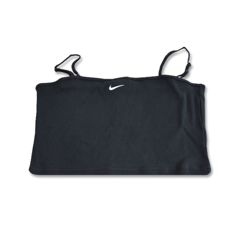 Nike Sportswear Essential Rib Crop Top Women's Black/White - DM6737-010