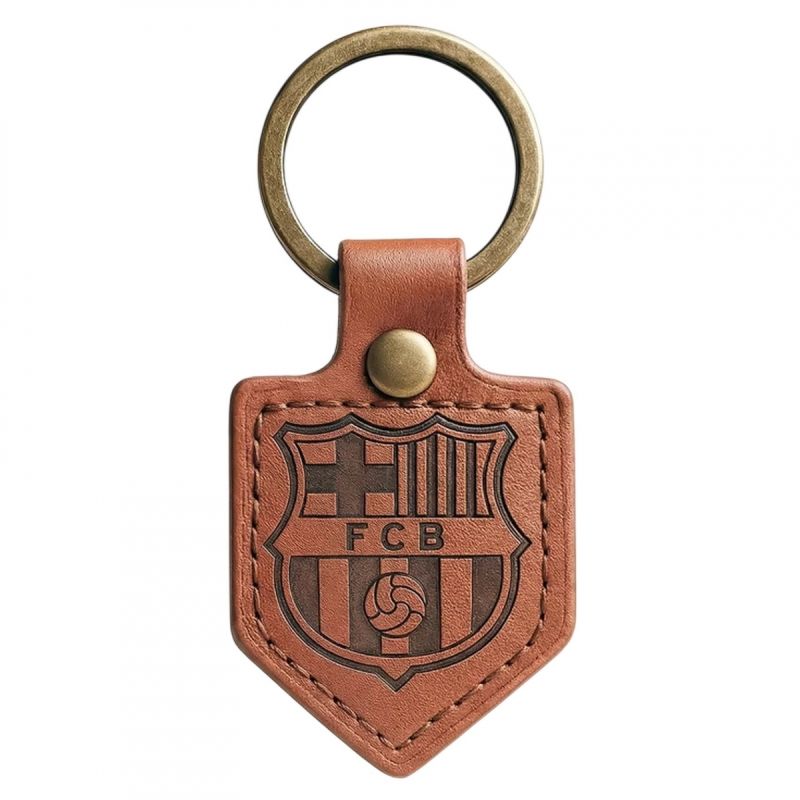 FC Barcelona keychain original licensed leather pennant BLL7061