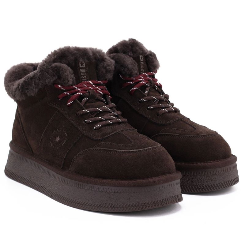 Big Star Stivali leather suede platform ankle Big Star