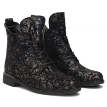 Filippo Stivali leather ankle with floral pattern, Filippo