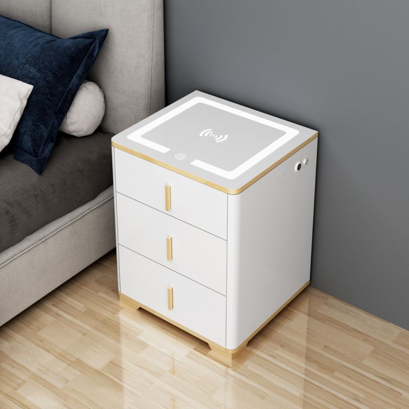 Extralink LOCKSTAR ELECTRONIC SAFE, BEDSIDE TABLE WITH WIRELESS CHARGING