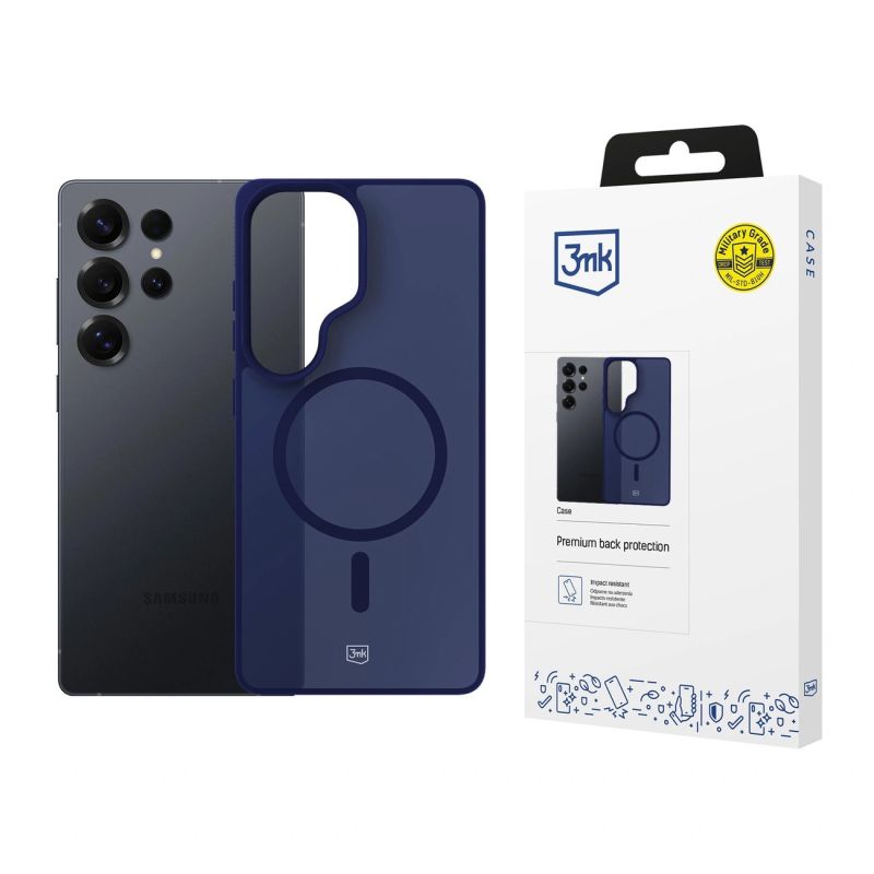 3mk Smoke MagCase for Samsung Galaxy S25 Ultra - Blue-Translucent
