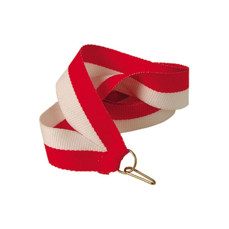 Ribbon 22 mm - white and red
