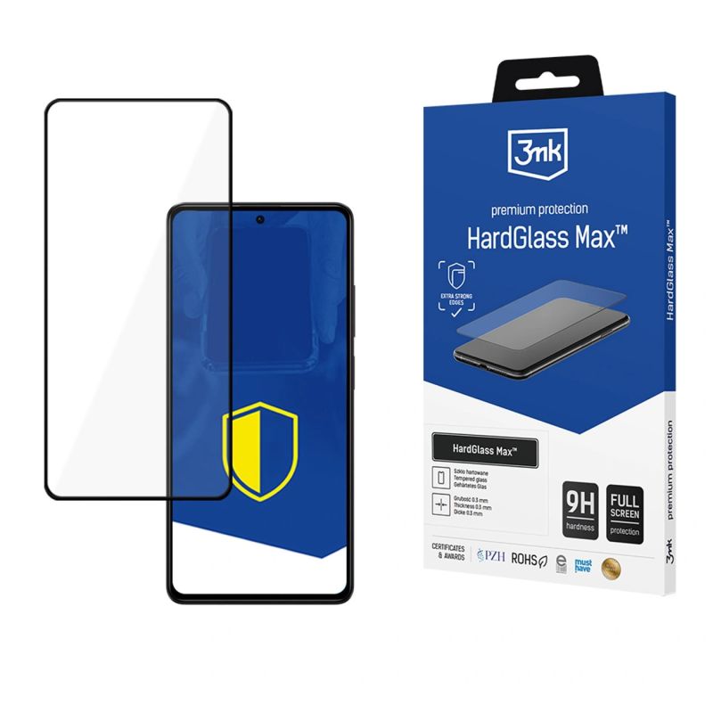 3mk HardGlass Max Black Full Coverage Reinforced Tempered Glass for Google Pixel 8 5G