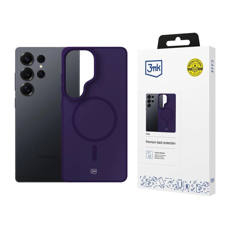 3mk Smoke MagCase for Samsung Galaxy S25 Ultra - Purple-Translucent
