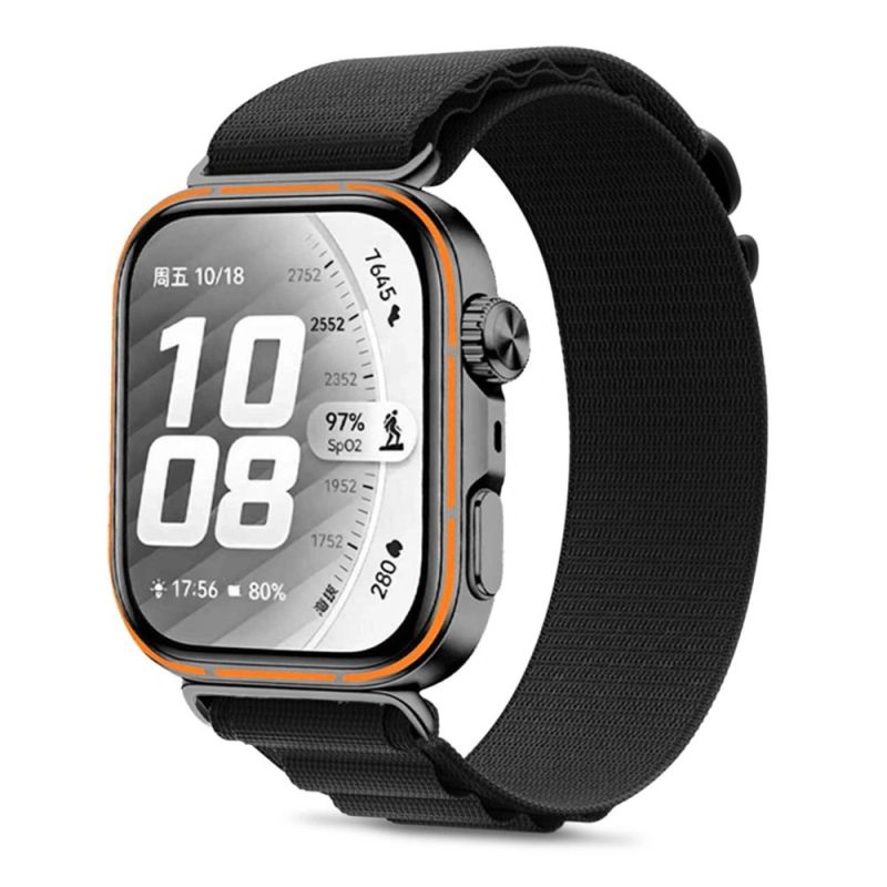Tech-Protect Nylon Pro Strap for Huawei Watch Fit 3 / 4 / 4 Pro / 5 / 5 Pro - Black