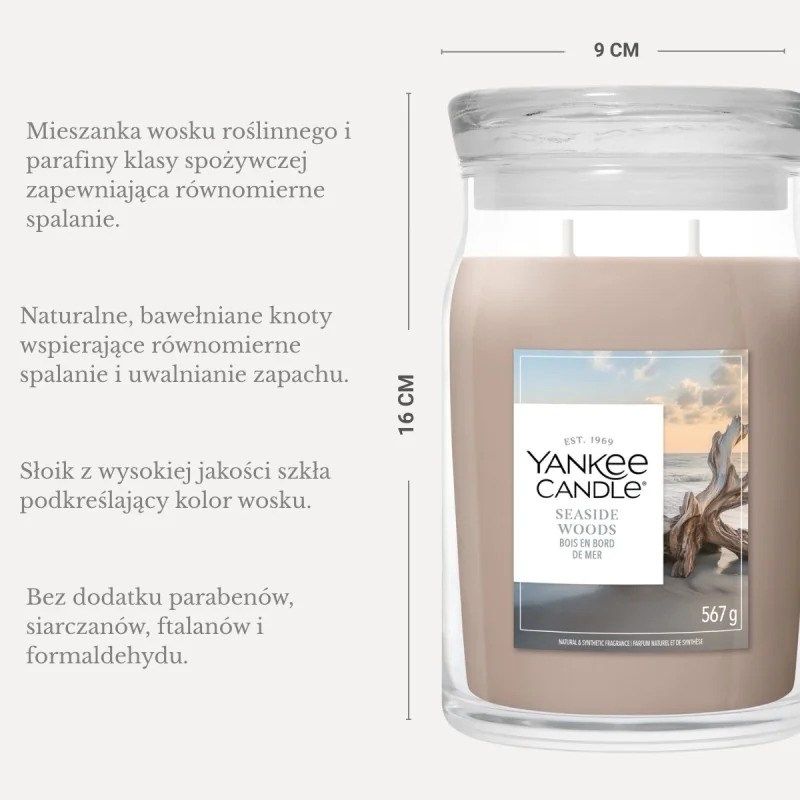 Large SEASIDE WOODS YANKEE Candle