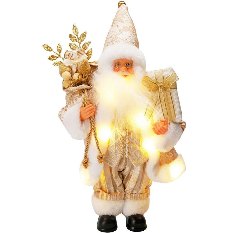 DECORATIVE SANTA CLAUS 30 CM GOLD