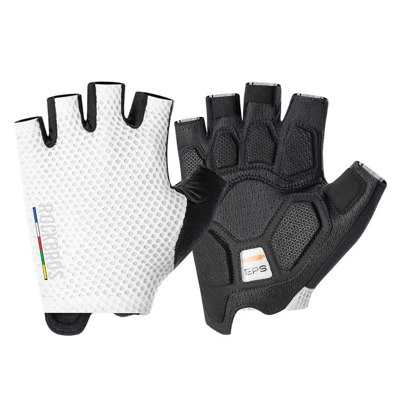 Rockbros TLS004 ROAD TO SKY Short Shock Absorbing Cycling Gloves M - White