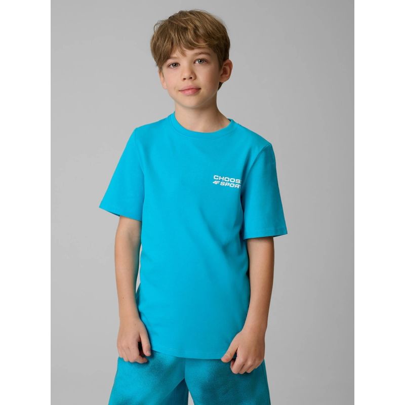 Boy's regular printed T-shirt 4F 4FJRSS26TTSHM3832-33S