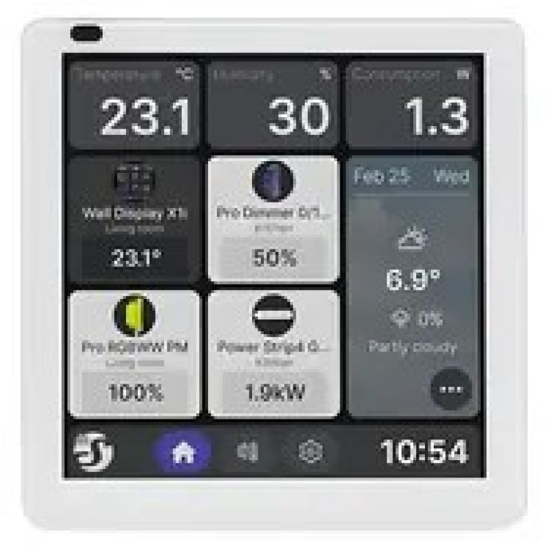 Shelly · Unterputz · "Wall Display X1i Silver" · Smart Home Steuerzentrale · 4" · WLAN · BT · silver