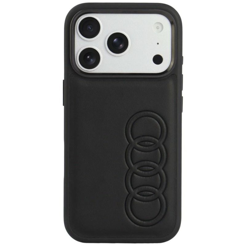 Audi TT Synthetic Leather MagSafe Case for iPhone 18 Pro / 17 Pro - Black