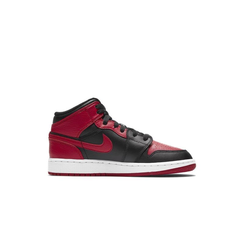 Air Jordan 1 Mid Banned GS retro shoes - 554725-074