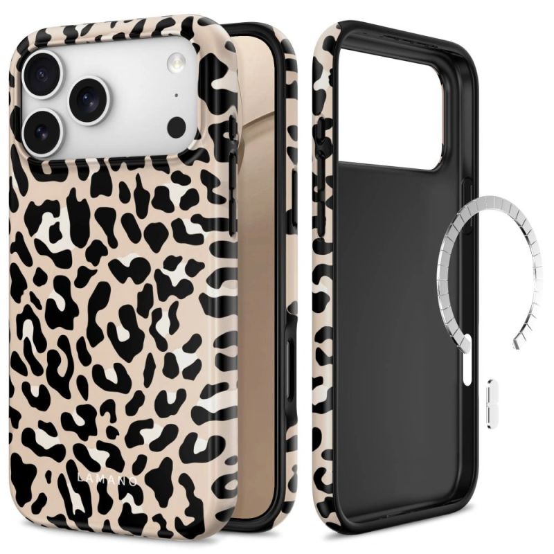Tech-Protect Lamano MagSafe Case for iPhone 18 Pro Max / 17 Pro Max - Beige/Black