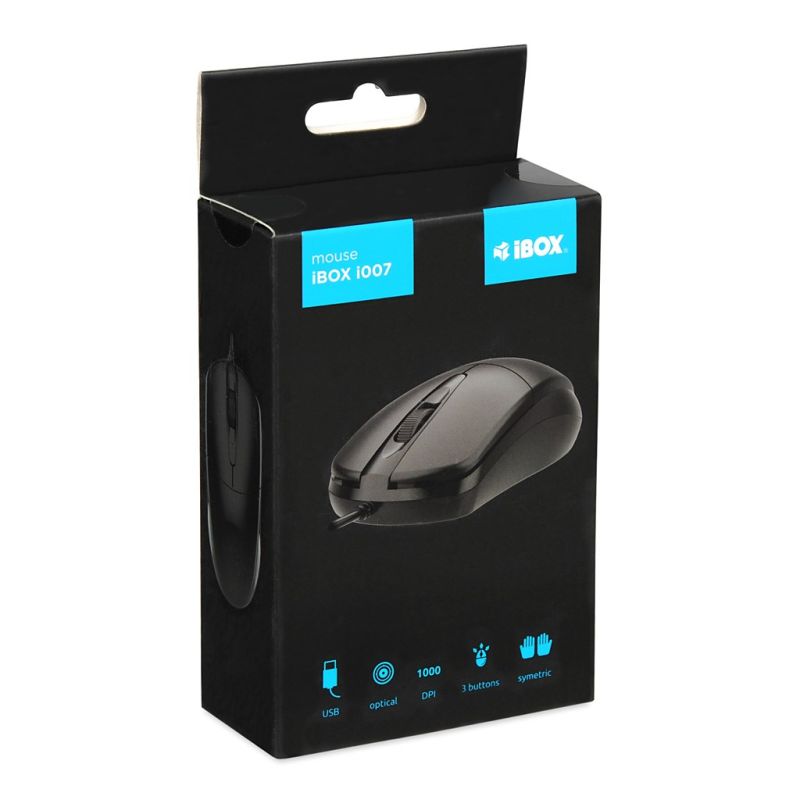 I-BOX I007 MOUSE, WIRED, BLACK