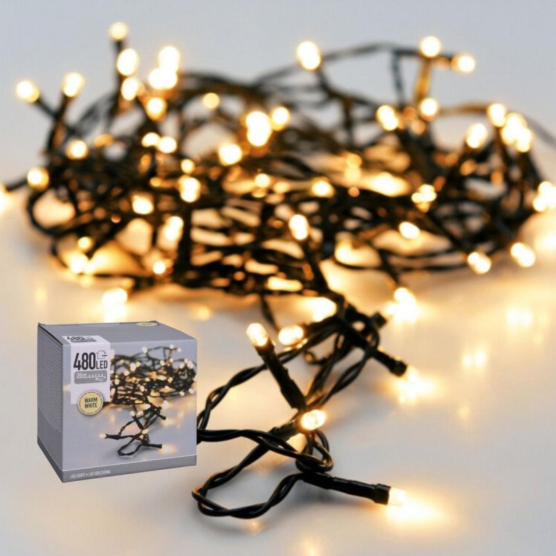 CHRISTMAS LIGHTS LIGHT CHAIN 480 LED WARM WHITE