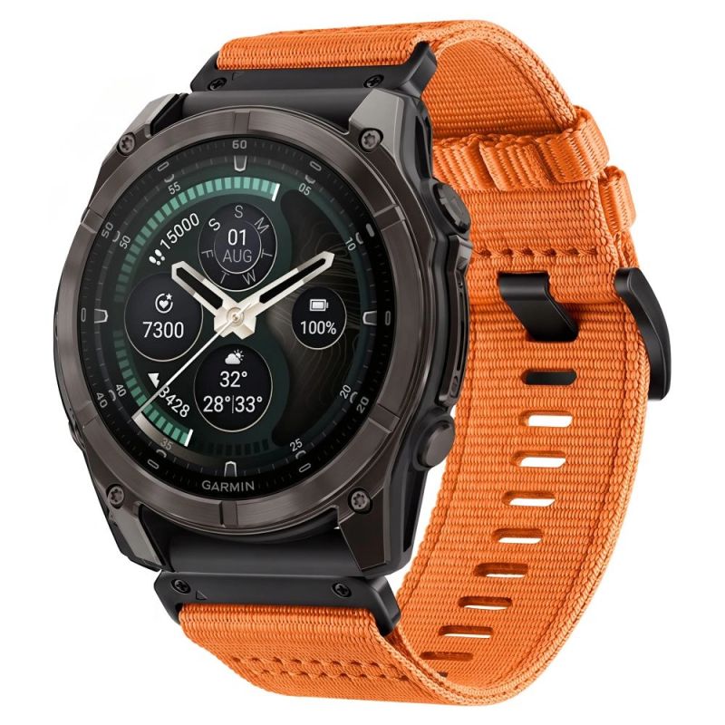 Tech-Protect Nylon Classic Strap for Garmin Fenix ​​5X / 5X Plus / 6X / 6X Pro / 7X / 8 / 8 Pro / 9 / 9 Pro (51 mm) - Orange