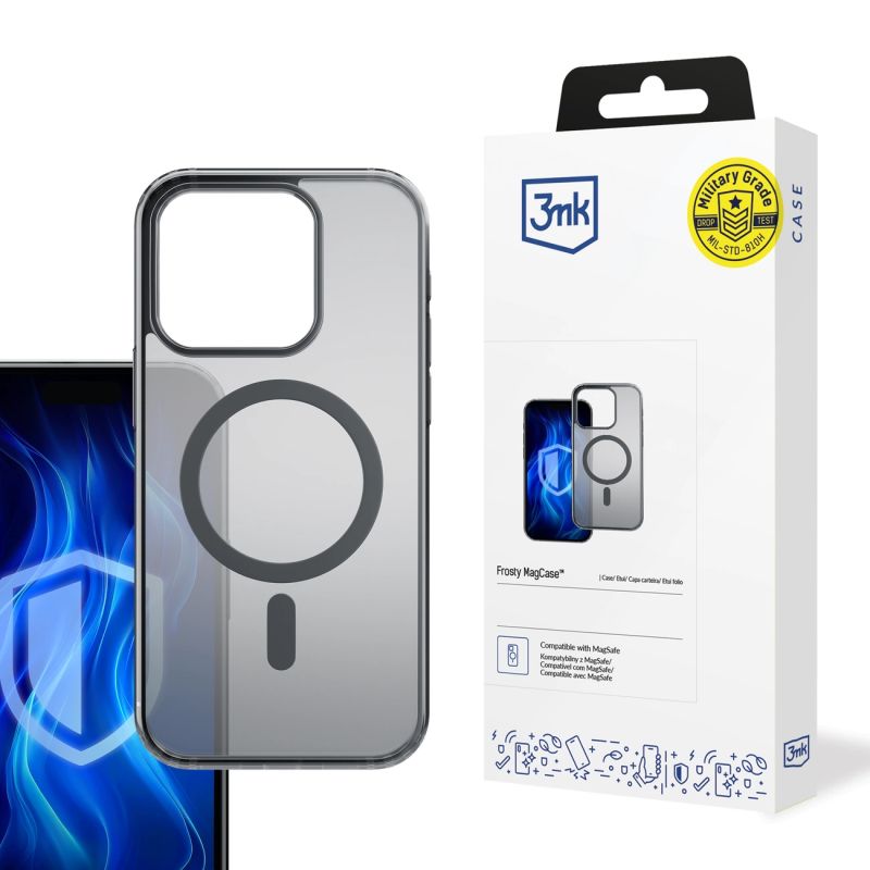 3mk Frosty MagCase for iPhone 16 Pro Max - Black