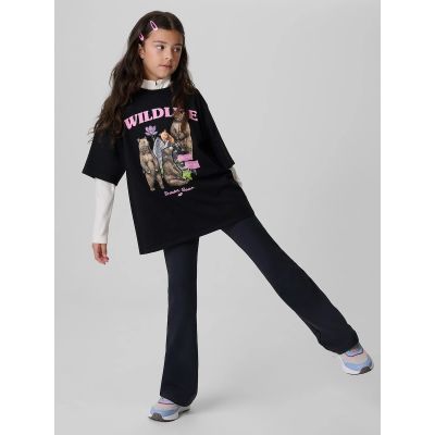 4f Leggings knit with flared legs