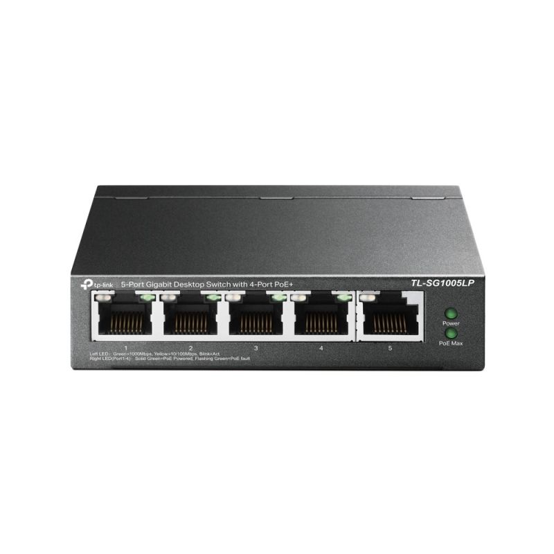 TP-Link TL-SG1005LP Network Link Unmanaged Gigabit Ethernet (10/100/1000) PoE Support Black