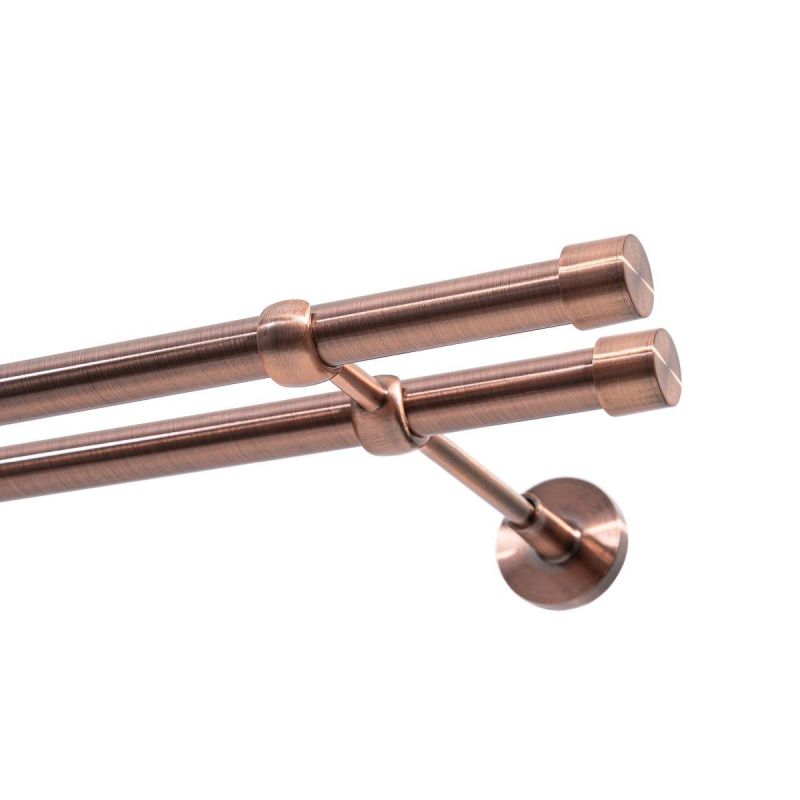 Double Curtain Pole Ø 19 mm Copper 400 cm LUNA KOWALSKI