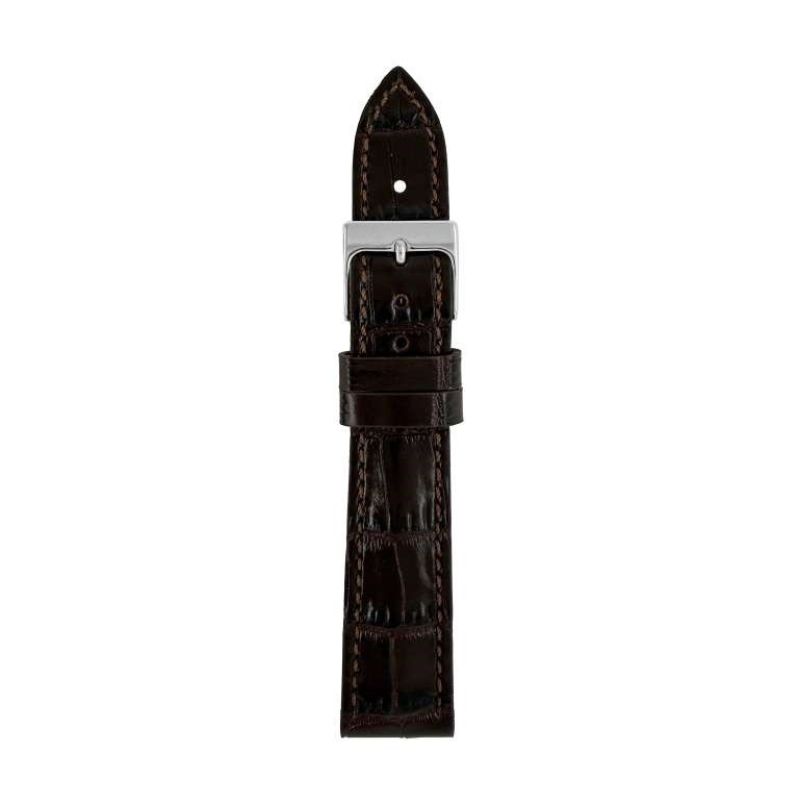 Zeppelin Leather Strap, Dark Brown 18mm