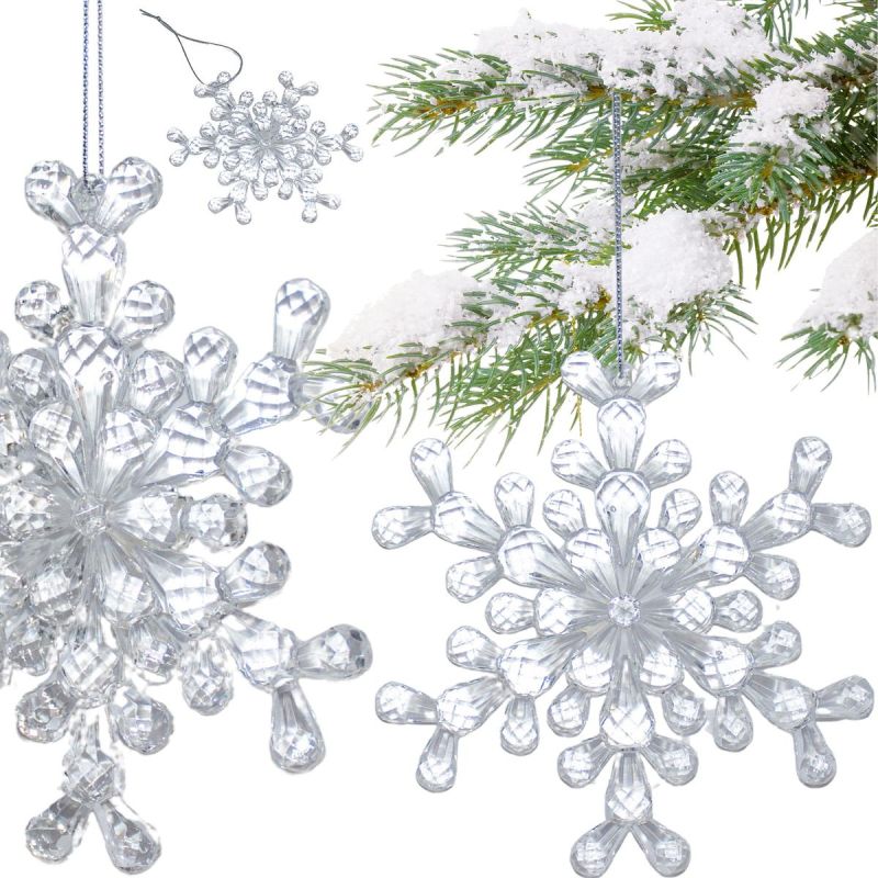 SNOWFLAKE HANGING DECORATION 12x12 CM PATTERN 2
