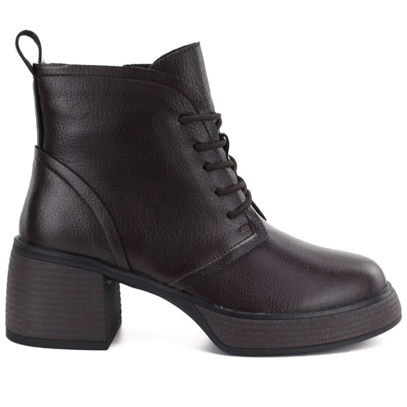 S.Barski Stivali leather ankle on platform, insulated, D&A S.Barski