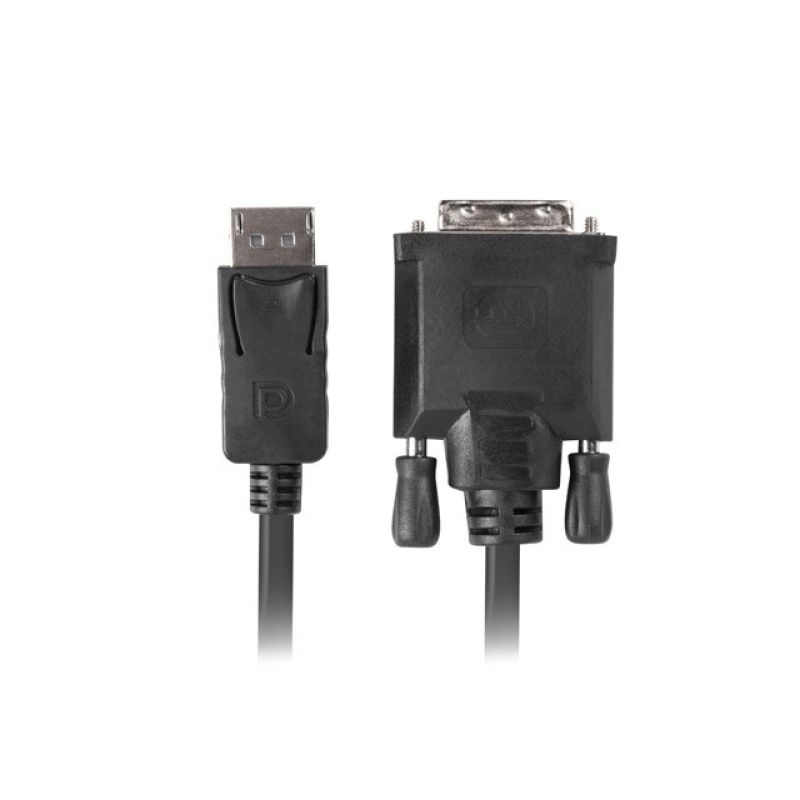 Lanberg CA-DPDV-10CU-0018-BK cable (DisplayPort M - DVI-D M; 1.8m; black)