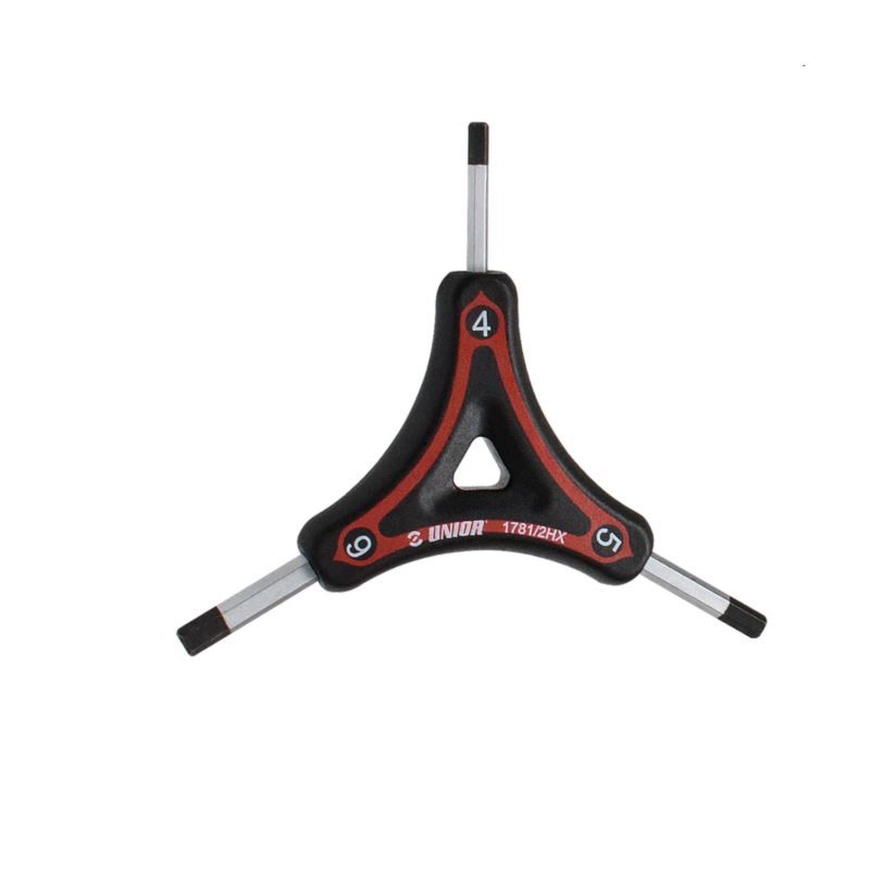 UNIOR Three-sided Allen key 2,2.5,3 red