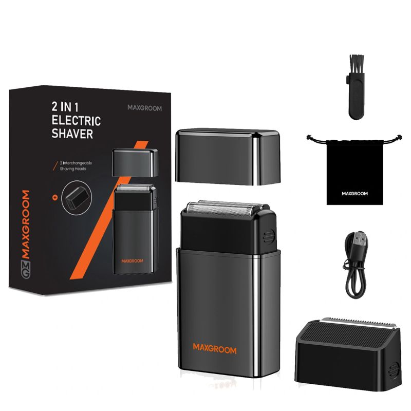 MAXGROOM M-5580 2-in-1 Electric Shaver - Black
