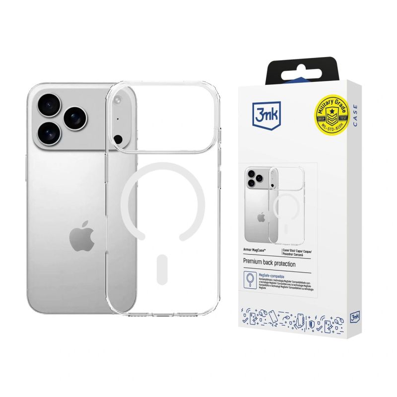 3mk Armor MagCase for iPhone 17 Pro Max - Transparent