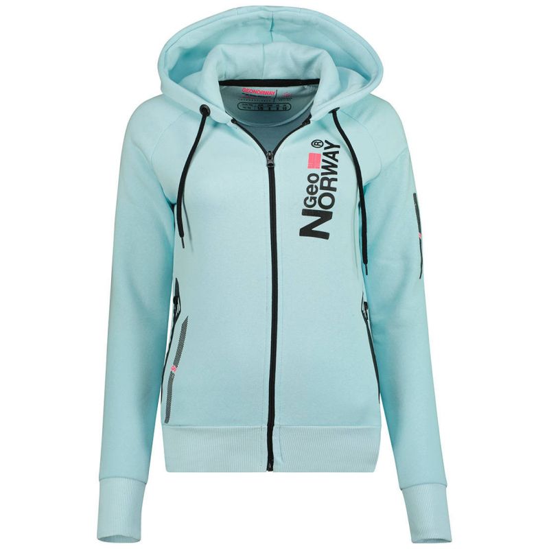 Women's Hooded Sweatshirt Geographical Norway Fabuleuse EO Lady 100 BLEU CIEL (WU5303F/GNO-SKY BLUE)