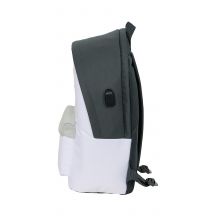 Inny Zaino Real Madrid sports with USB and laptop compartment double backpack
