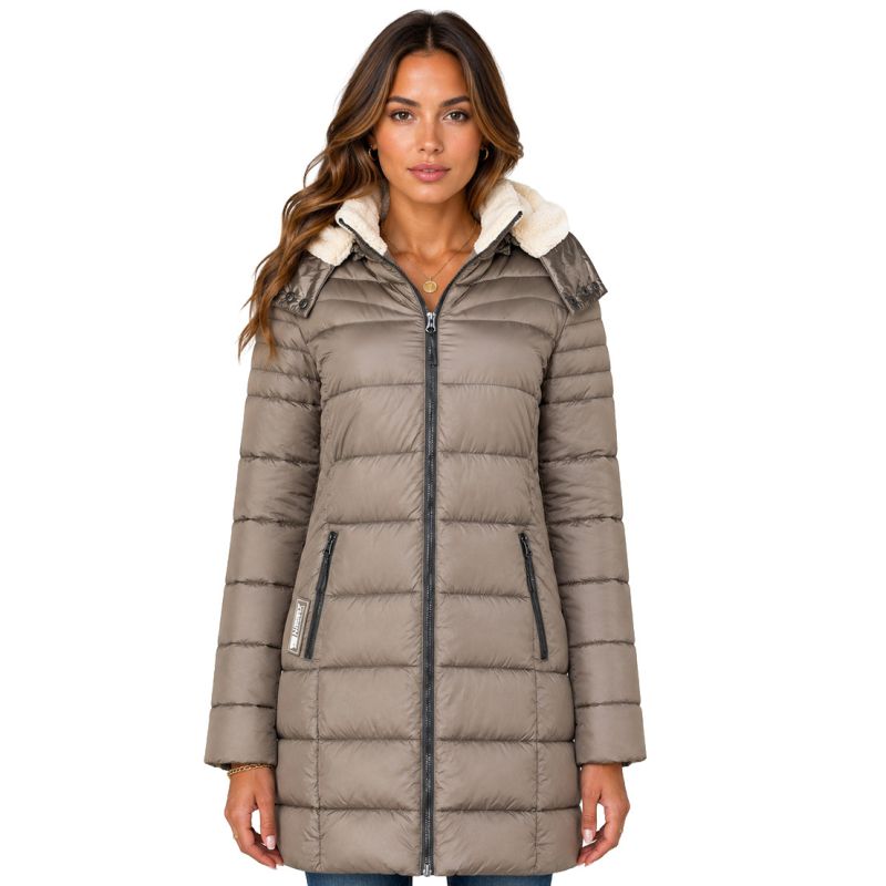 Women's Parka Geographical Norway CARENNE TAUPE DB LADY 0116 (WZ5514F/GN-TAUPE)