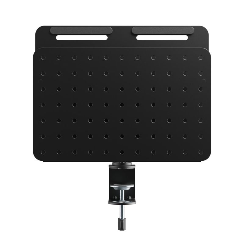 Activejet APB-006B Desk Organizer. Rotating perforated board with vertical organizer. Matte black.