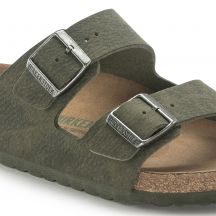 Birkenstock Infradito Arizona Vegan Microfaser Regular Women's-Men's Desert Dust Thyme for Wide Feet