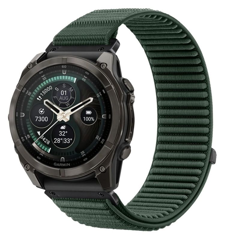 Tech-Protect NylonLoop Strap for Garmin Fenix 5X / 5X Plus / 6X / 6X Pro / 7X / 8 / 8 Pro / 9 / 9 Pro (51 mm) – green
