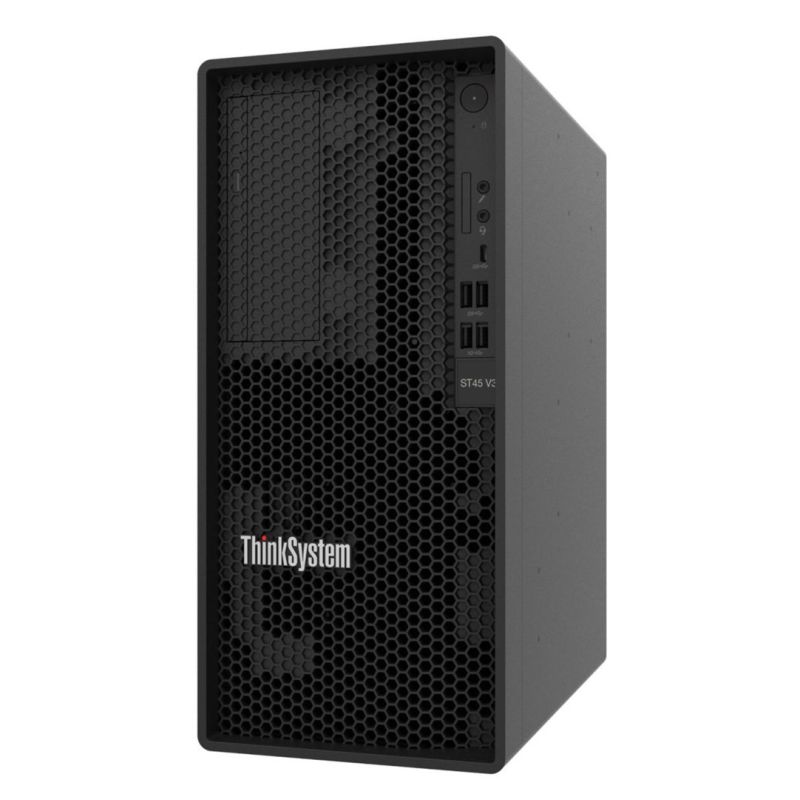 Lenovo ThinkSystem ST45 V3 Tower Server, 1.92 TB, AMD EPYC 4344P 3.8 GHz, 32 GB DDR5-SDRAM, 500 W