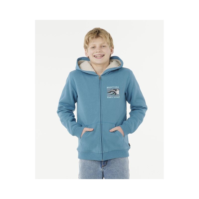 RIP CURL HAZE & TUBE LINED Z/T HOOD-BOY sweatshirt, blue