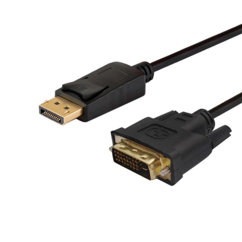 SAVIO CL-106 cable (DisplayPort M - DVI-D M; 1.8m; black)