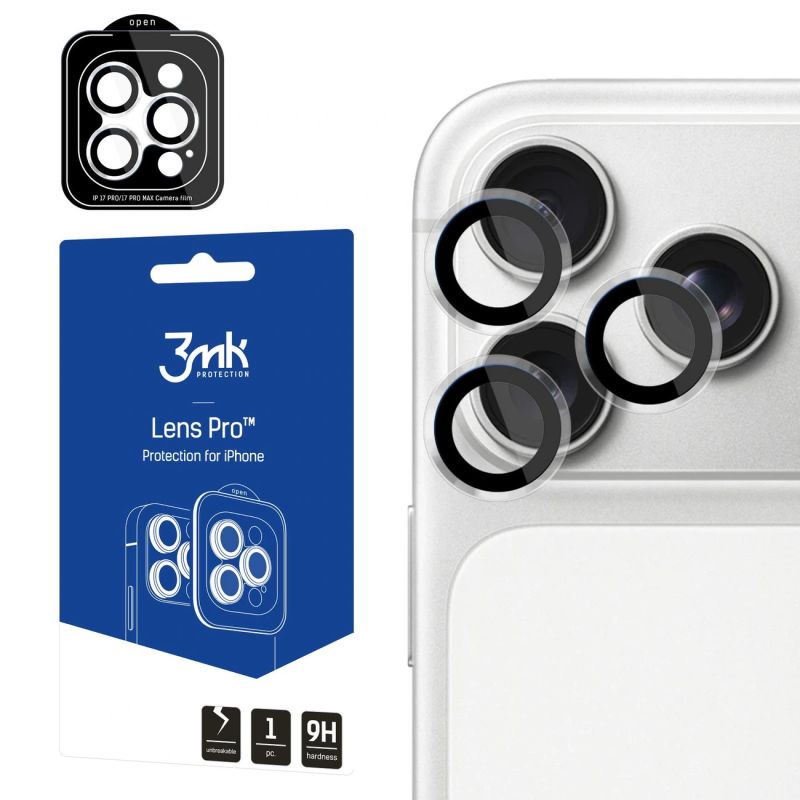 3mk Lens Protection Pro Camera Lens Glass for Apple iPhone 17 Pro /17 Pro Max - Transparent