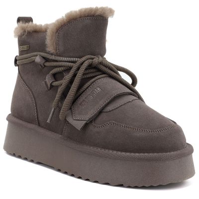 Big Star Stivali suede leather platform ankle Big Star