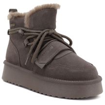 Big Star Stivali suede leather platform ankle Big Star